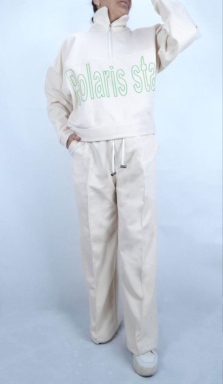  ست دورس شلوار نیم زیپ 